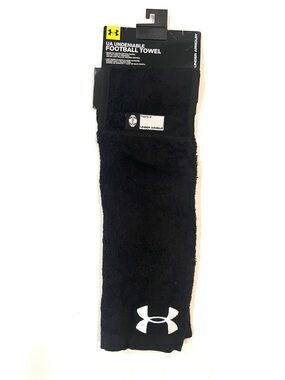 Under Armour UA Undeniable Black Hook & Loop Football Terry Cloth Towel NEW